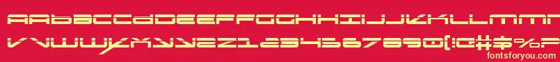 Oramacls Font – Yellow Fonts on Red Background