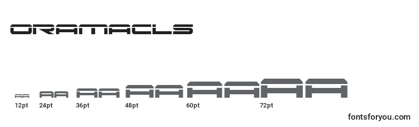 sizes of oramacls font, oramacls sizes