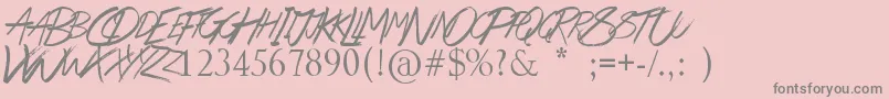 BeThereSoon Font – Gray Fonts on Pink Background