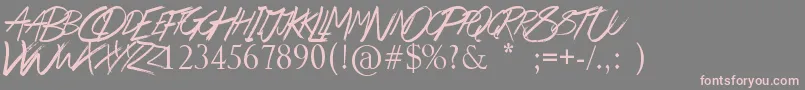 BeThereSoon Font – Pink Fonts on Gray Background
