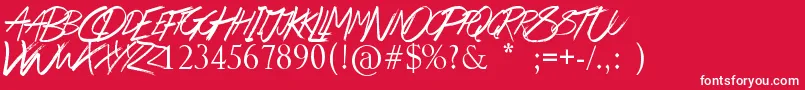 BeThereSoon Font – White Fonts on Red Background