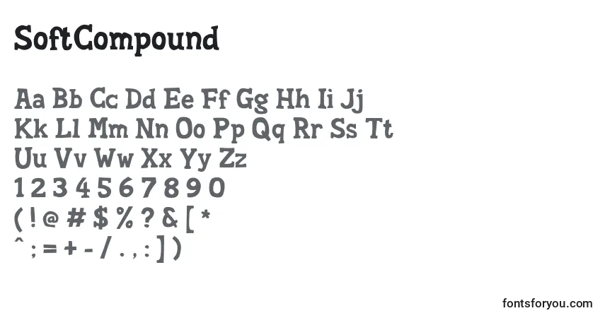 Czcionka SoftCompound – alfabet, cyfry, specjalne znaki