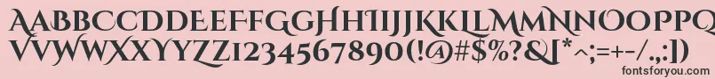 Шрифт CinzeldecorativeBold – чёрные шрифты на розовом фоне