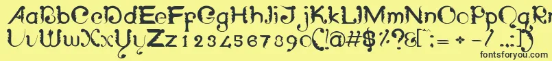 WayangpatranRegular Font – Black Fonts on Yellow Background