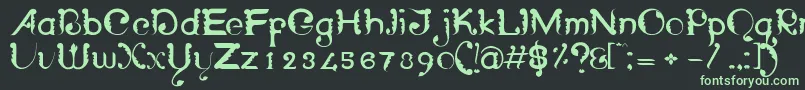 fuente WayangpatranRegular – Fuentes Verdes Sobre Fondo Negro