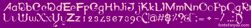 WayangpatranRegular Font – Pink Fonts on Purple Background