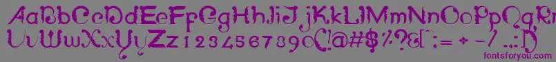 WayangpatranRegular Font – Purple Fonts on Gray Background