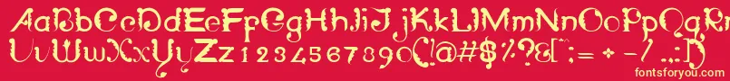 WayangpatranRegular Font – Yellow Fonts on Red Background