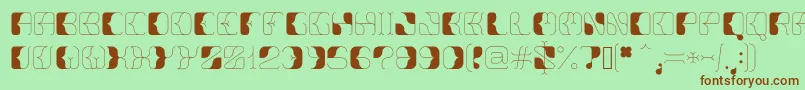 Anitta Font – Brown Fonts on Green Background