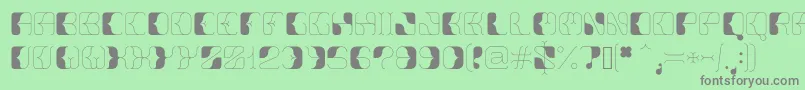 Anitta Font – Gray Fonts on Green Background