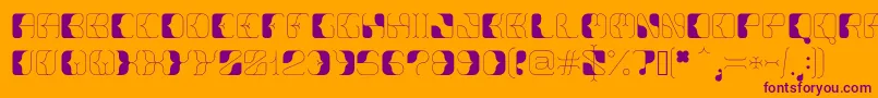 Шрифт Anitta – фиолетовые шрифты на оранжевом фоне