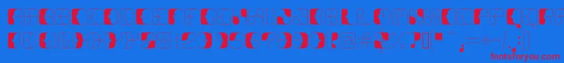 Fonte Anitta – fontes vermelhas em um fundo azul