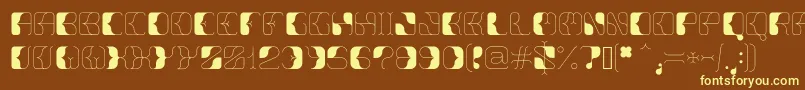 Czcionka Anitta – żółte czcionki na brązowym tle