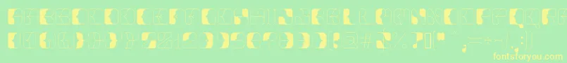 Anitta Font – Yellow Fonts on Green Background