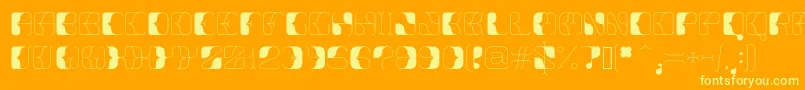 Anitta Font – Yellow Fonts on Orange Background