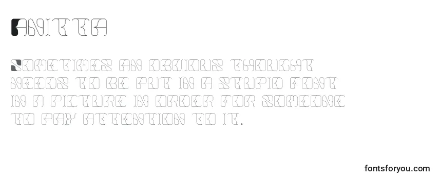 Обзор шрифта Anitta (82903)