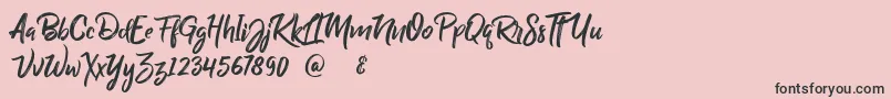 BillyOhio Font – Black Fonts on Pink Background