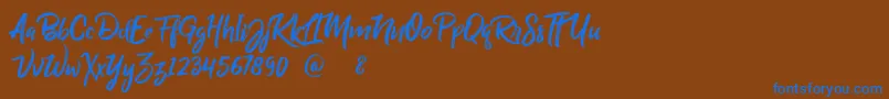 BillyOhio Font – Blue Fonts on Brown Background