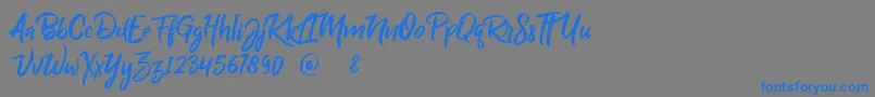 BillyOhio Font – Blue Fonts on Gray Background