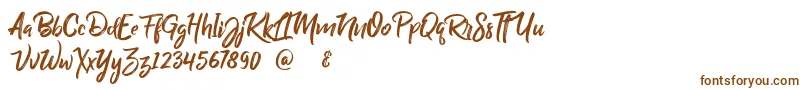Шрифт BillyOhio – коричневые шрифты на белом фоне