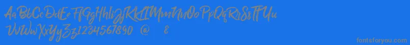 BillyOhio-Schriftart – Graue Schriften auf blauem Hintergrund