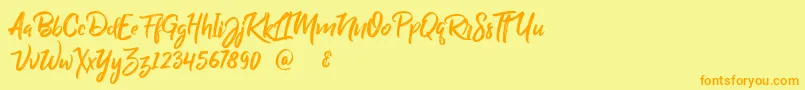 BillyOhio Font – Orange Fonts on Yellow Background