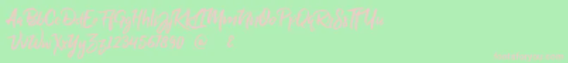 BillyOhio Font – Pink Fonts on Green Background