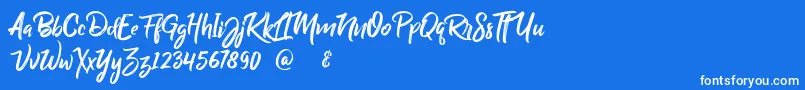 BillyOhio Font – White Fonts on Blue Background