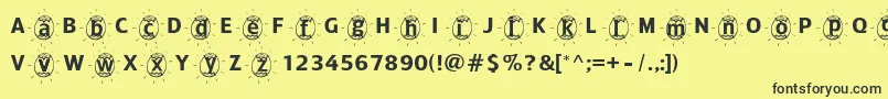 Adfbeasteregg Font – Black Fonts on Yellow Background