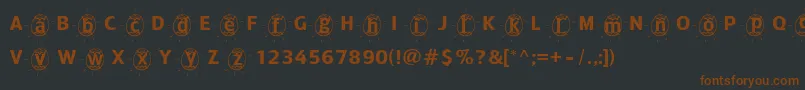 Шрифт Adfbeasteregg – коричневые шрифты на чёрном фоне