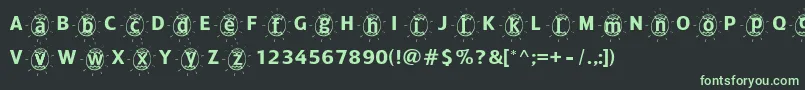 Fonte Adfbeasteregg – fontes verdes em um fundo preto