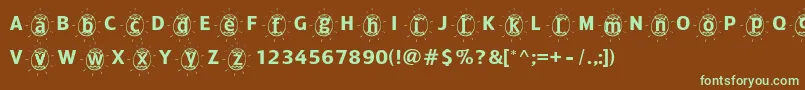Шрифт Adfbeasteregg – зелёные шрифты на коричневом фоне