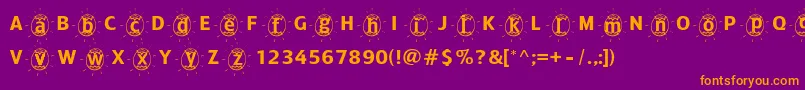 Adfbeasteregg Font – Orange Fonts on Purple Background