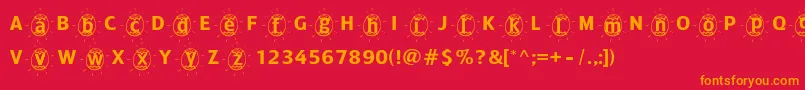 Adfbeasteregg Font – Orange Fonts on Red Background