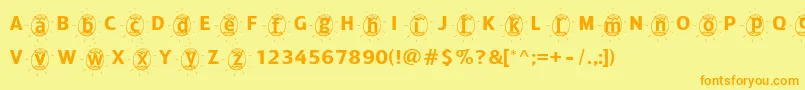 Adfbeasteregg Font – Orange Fonts on Yellow Background