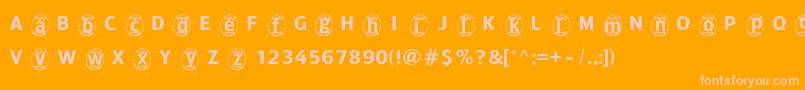 Adfbeasteregg Font – Pink Fonts on Orange Background