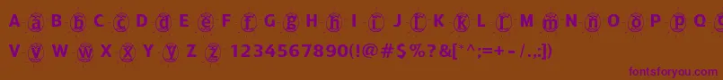 Adfbeasteregg Font – Purple Fonts on Brown Background