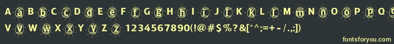 Adfbeasteregg Font – Yellow Fonts on Black Background