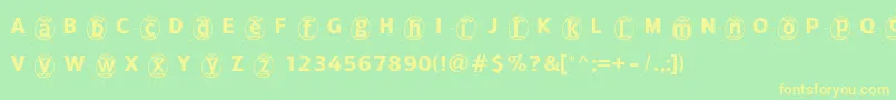 Adfbeasteregg Font – Yellow Fonts on Green Background