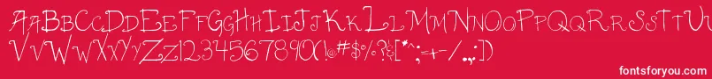 003AnnaCaps Font – White Fonts on Red Background