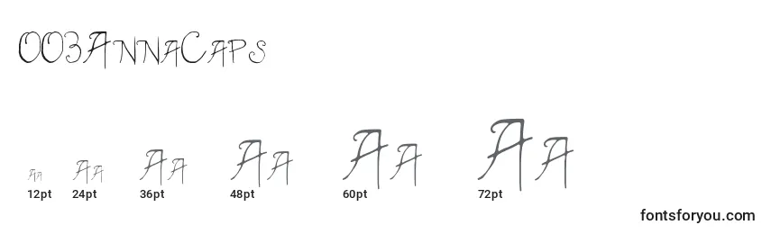 003AnnaCaps Font Sizes