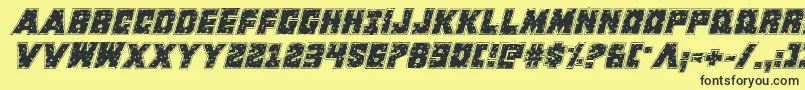 Kcommandoridital Font – Black Fonts on Yellow Background