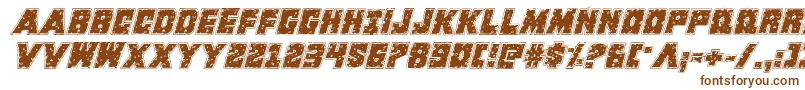 Kcommandoridital-Schriftart – Braune Schriften