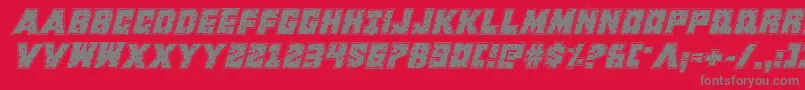 Kcommandoridital Font – Gray Fonts on Red Background