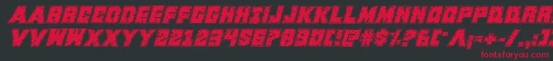 Kcommandoridital Font – Red Fonts on Black Background