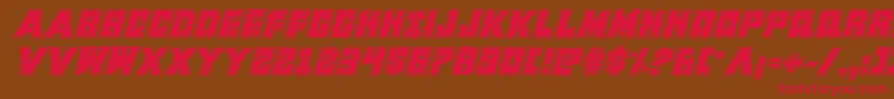 Kcommandoridital Font – Red Fonts on Brown Background