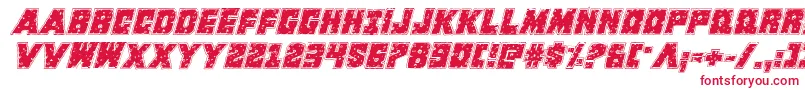 Kcommandoridital Font – Red Fonts on White Background