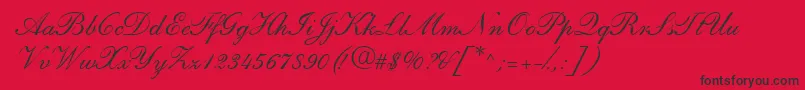 ShirleyandanteRegularDb-Schriftart – Schwarze Schriften auf rotem Hintergrund