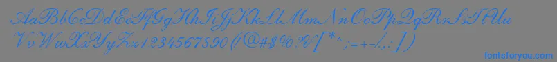 ShirleyandanteRegularDb Font – Blue Fonts on Gray Background