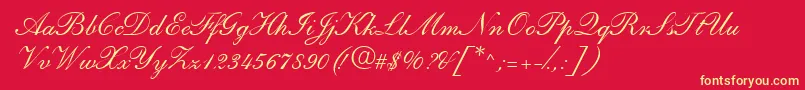 fuente ShirleyandanteRegularDb – Fuentes Amarillas Sobre Fondo Rojo